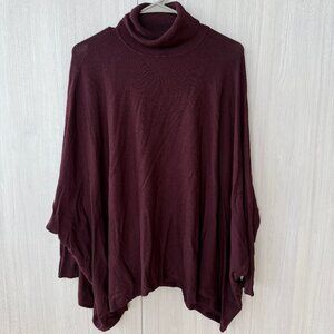 Alfani Plum Turtleneck Poncho Sweater – XS (sale ends 08/28)